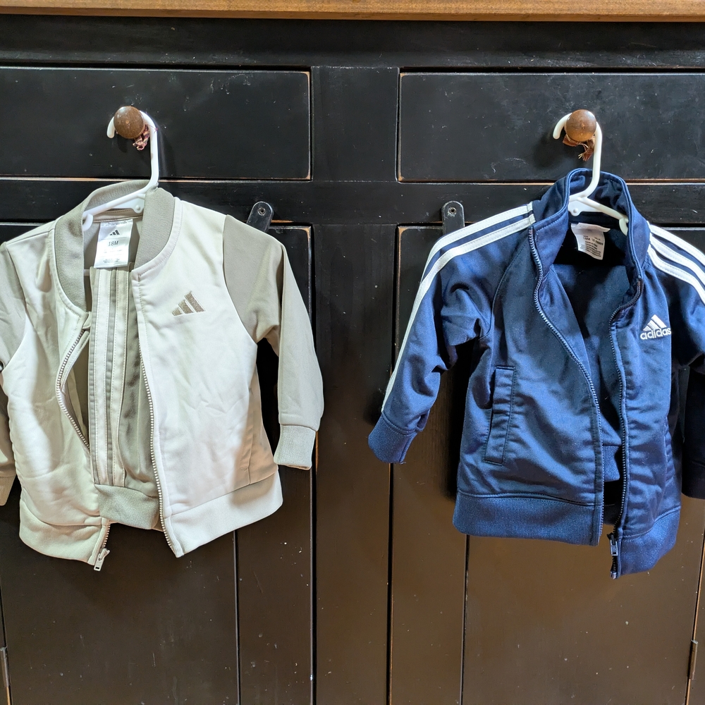 Adidas Kids' Jacket Set - Cream and Navy